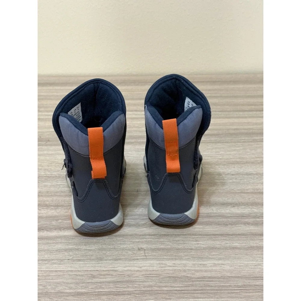 Merrell Kids Snow Boots 12M Navy Blue Orange Waterproof MK266130‎ Winter Play